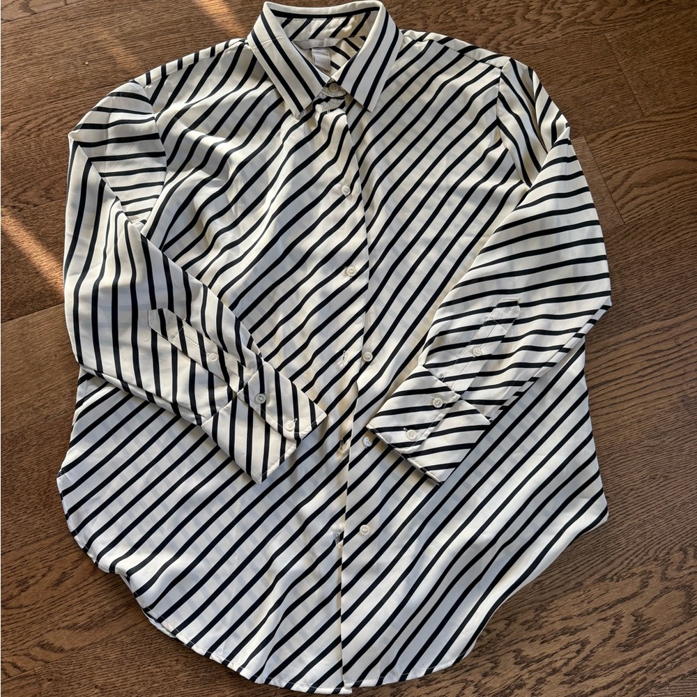 H&M Monochrome Striped Shirt